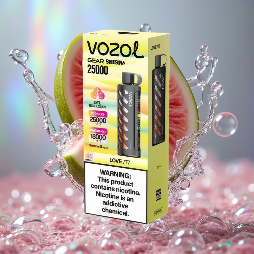 Љубав 777 VOZOL Gear Shisha 25000 Puffs Капацитет батерије 1000mAh