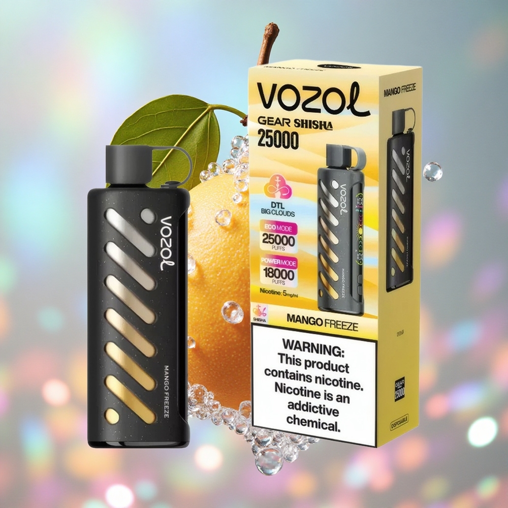 Mango Smrzavanje VOZOL Gear Shisha 25000 Puffs Dual Mesh