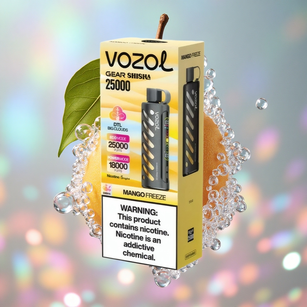 Mango Smrzavanje VOZOL Gear Shisha 25000 Puffs Dual Mesh