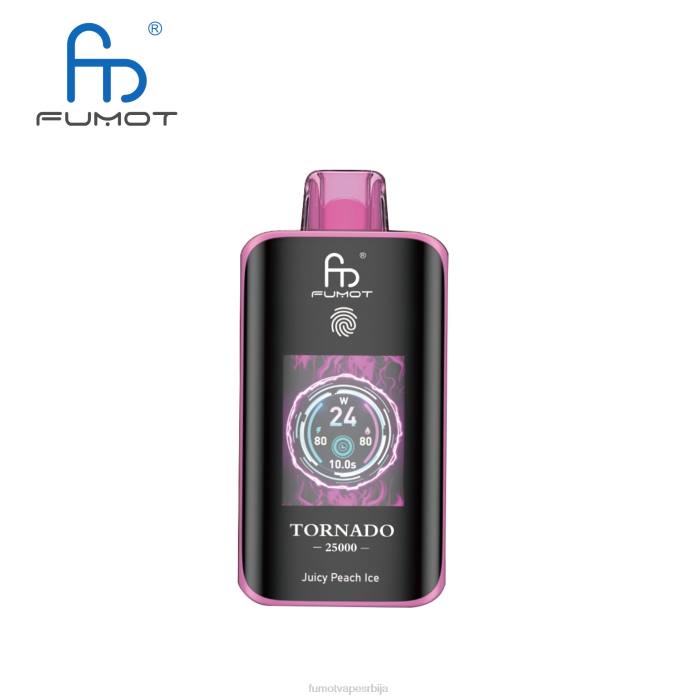 Fumot Tornado 25000 вапе за једнократну употребу сочне брескве леда DLZ47 Fumot Vape Online Shop