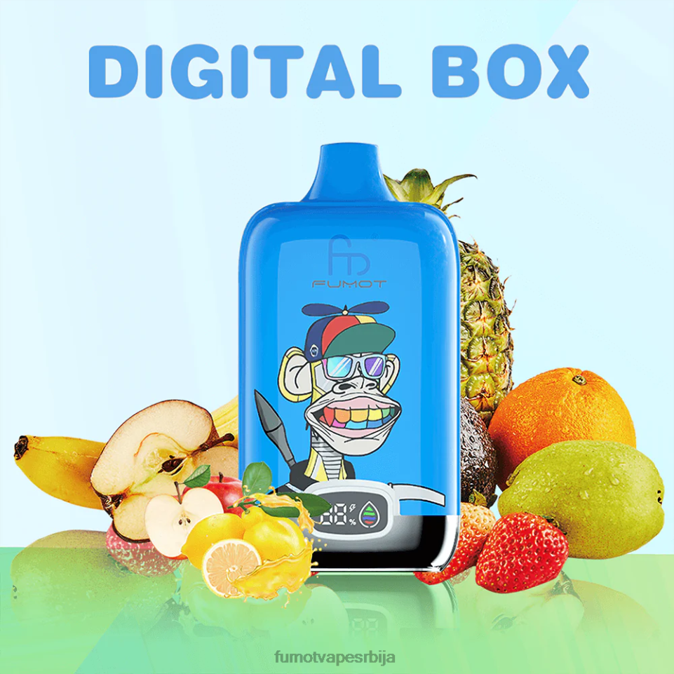 Fumot Digital Box T0VLT138 мешане бобице 12000 20мл вапе под за једнократну употребу - (1 комад) Fumot tech
