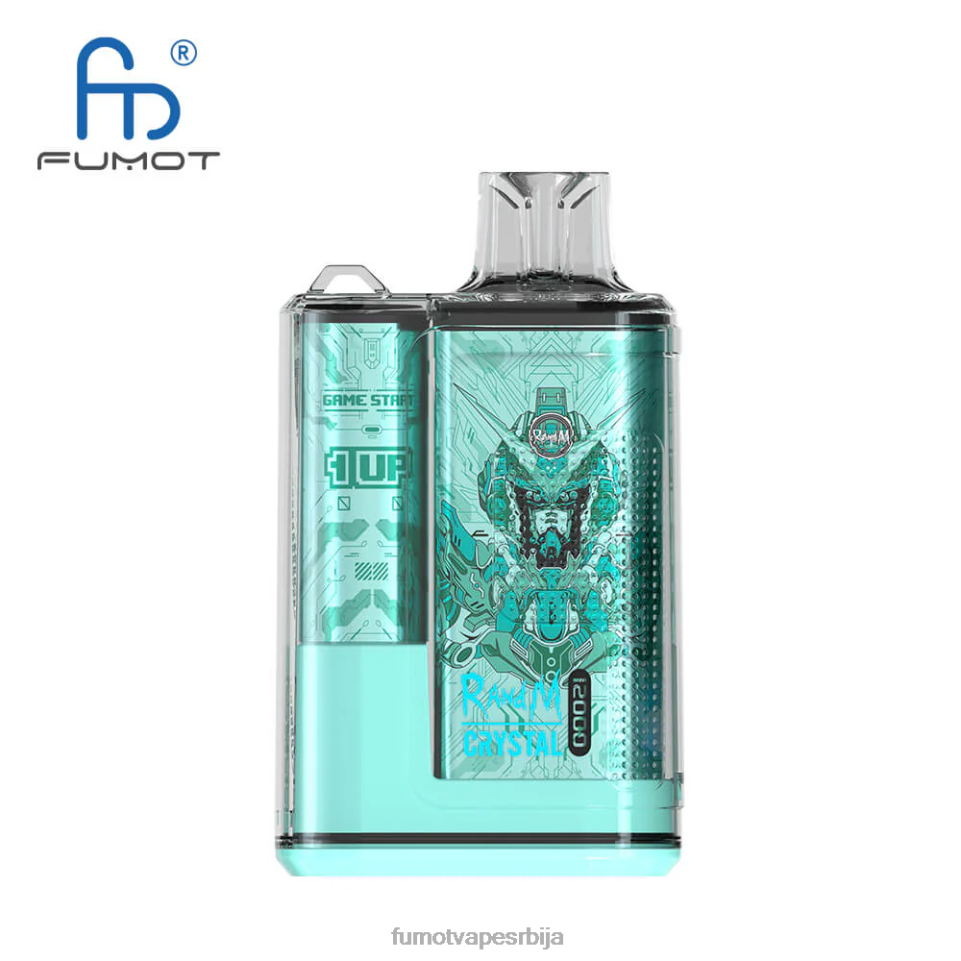 Fumot Crystal T0VLT259 жвака од боровнице 12000 Вапе кутија за једнократну употребу - 20мл (1 комад) Fumot cigarette