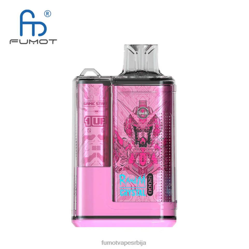 Fumot Crystal T0VLT259 жвака од боровнице 12000 Вапе кутија за једнократну употребу - 20мл (1 комад) Fumot cigarette