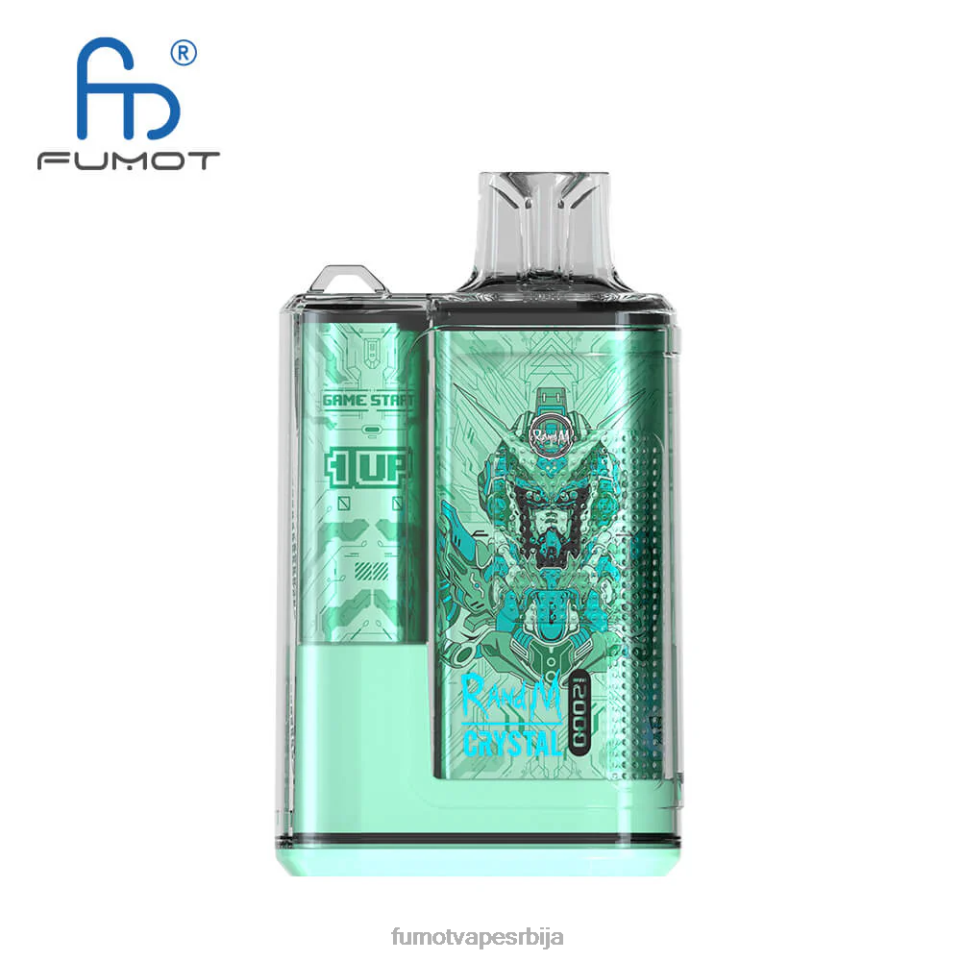 Fumot Crystal T0VLT259 жвака од боровнице 12000 Вапе кутија за једнократну употребу - 20мл (1 комад) Fumot cigarette
