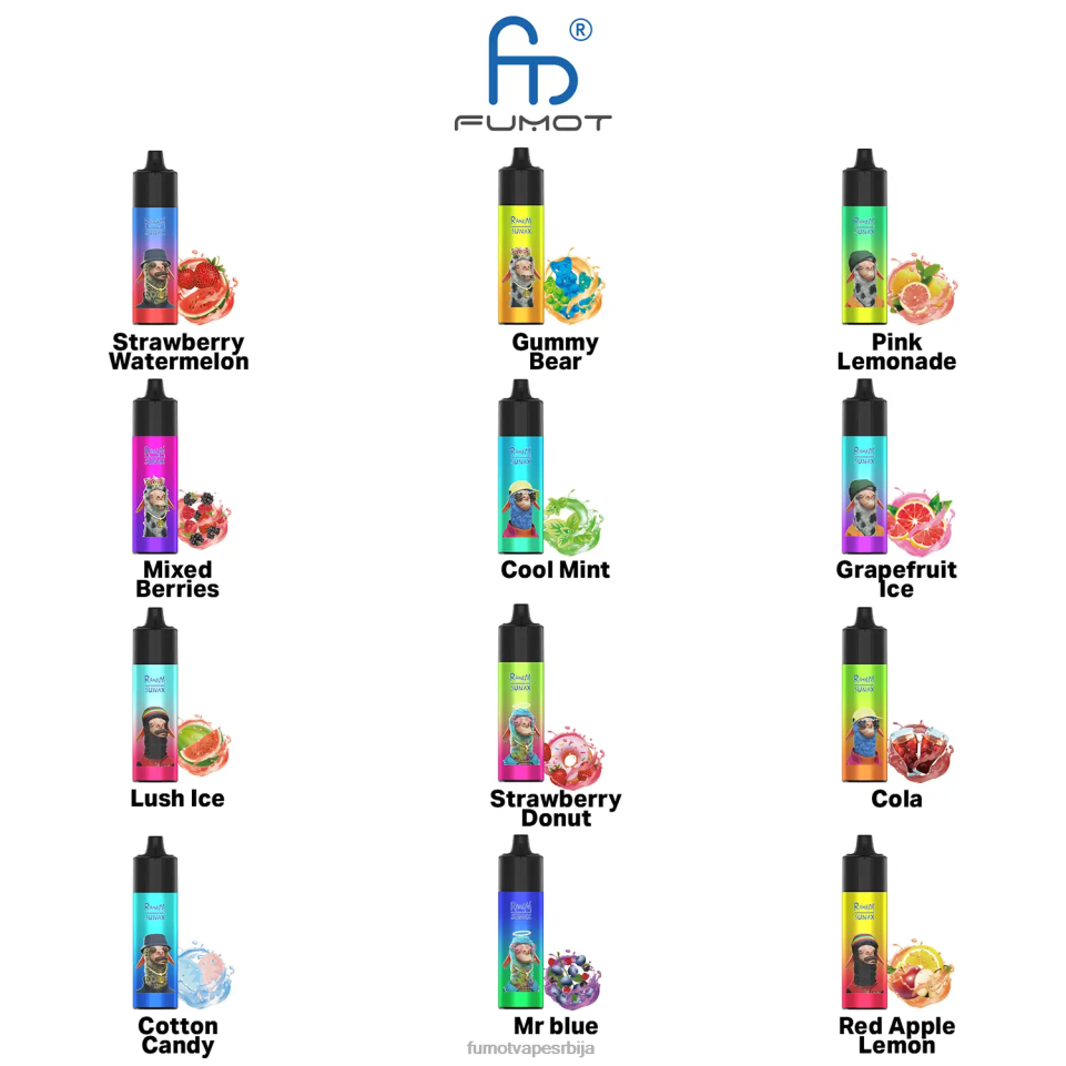 Fumot Sunax T0VLT490 мешане бобице 7000 заменљиви кертриџ за вапе (1 комад) Fumot vape flavors