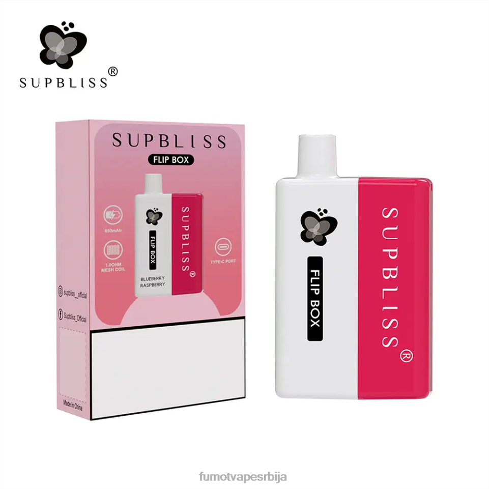 Fumot Supbliss Flip T0VLT330 млечни шејк од банане бок 6000 заменљиви вапе кит - 10мл (1 комад) Fumot vape flavors
