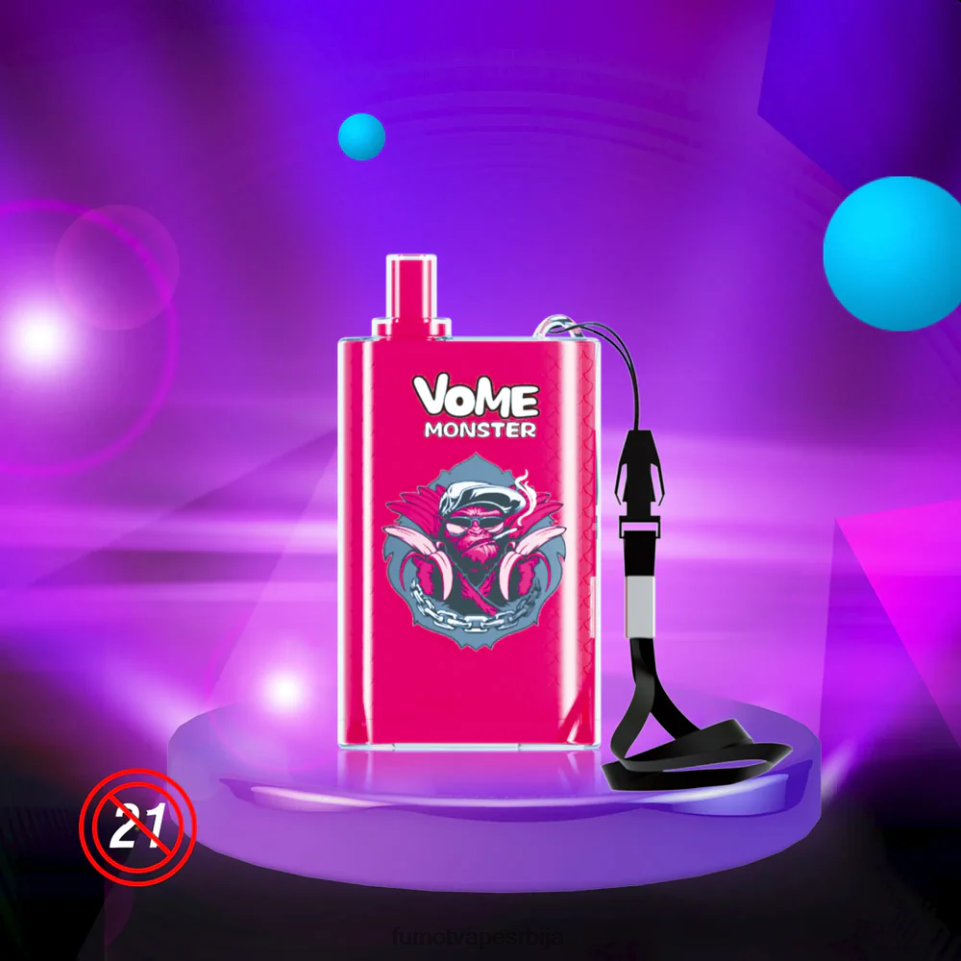 Fumot Vome Monster T0VLT434 ружичаста лимунада 10000 вапе под уређај за једнократну употребу - 20мл (1 комад) Fumot factory