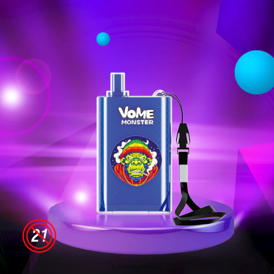 Fumot Vome Monster T0VLT434 ружичаста лимунада 10000 вапе под уређај за једнократну употребу - 20мл (1 комад) Fumot factory