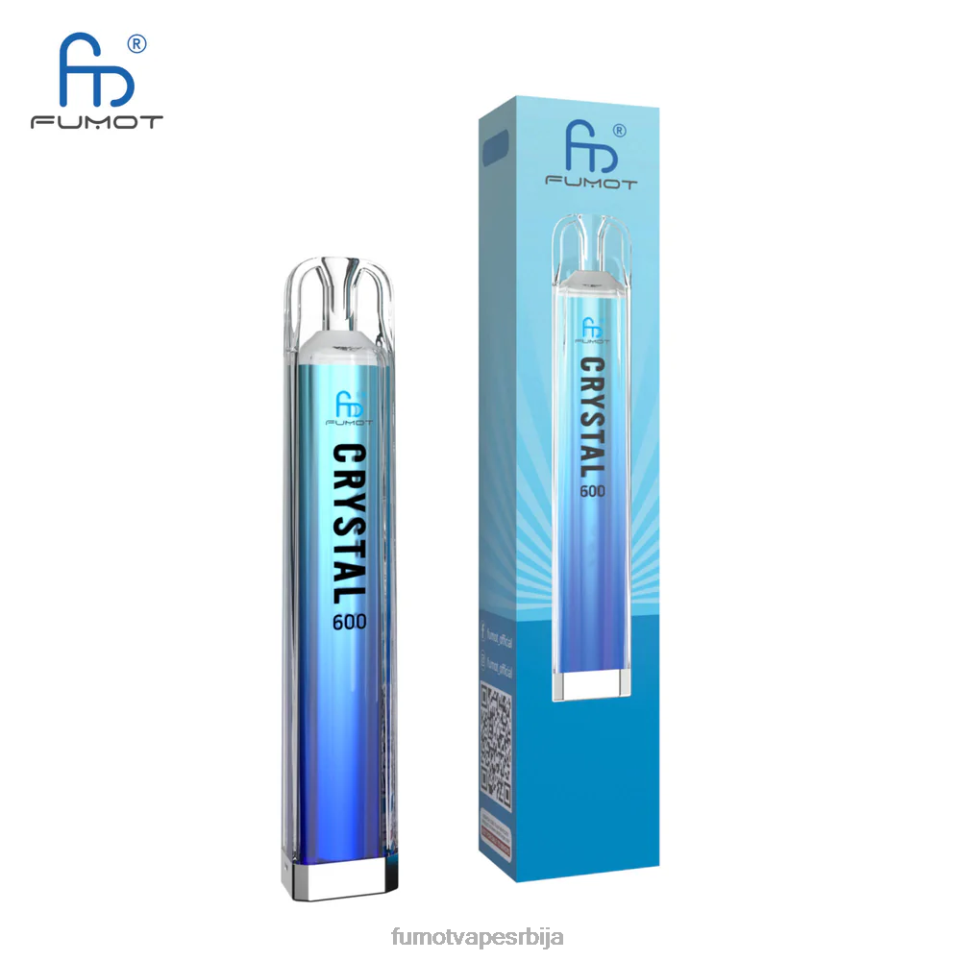 Fumot Crystal T0VLT384 др. Плави 2 мл (комплет од 3 комада) вапе за једнократну употребу - усклађено са 600 тпд Fumot factory