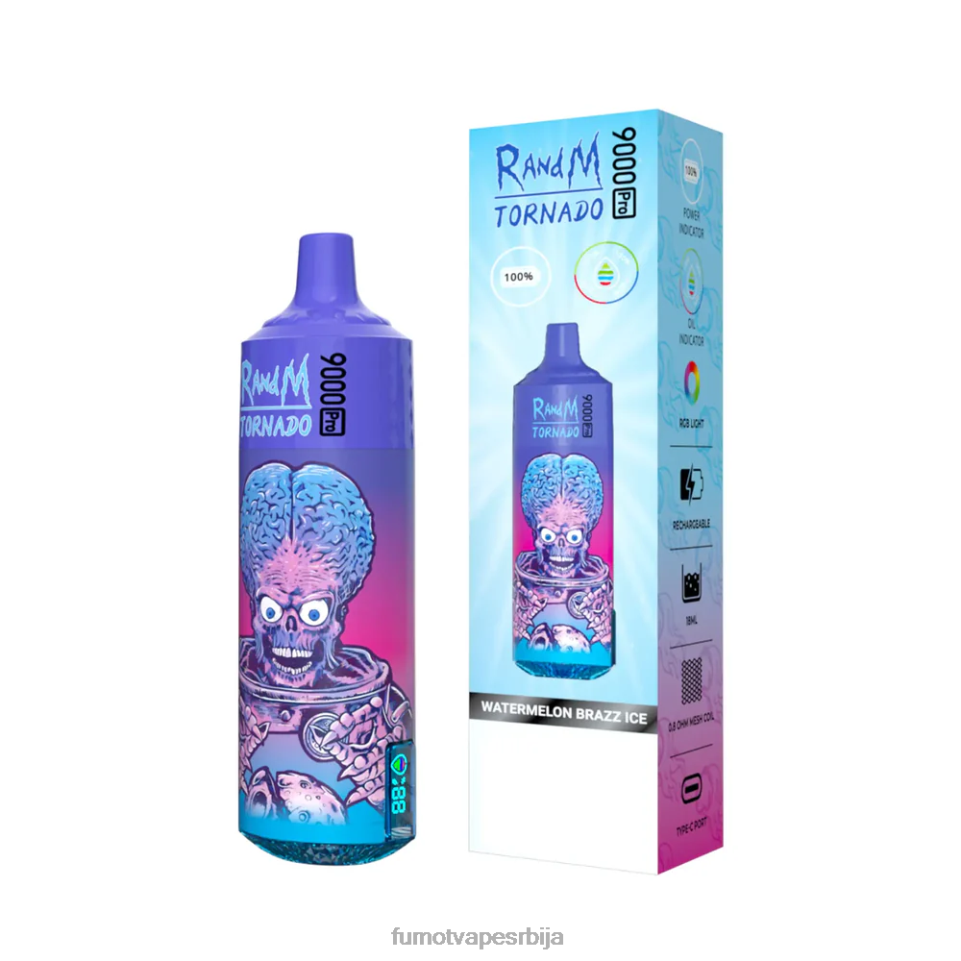 Fumot Tornado T0VLT210 трешња 9000 про вапе за једнократну употребу - 18мл (1 комад) Fumot vape flavors
