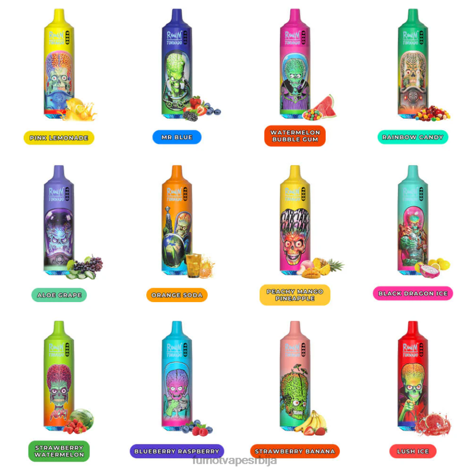 Fumot Tornado T0VLT26 кисело бомбона 18мл 9000 једнократна вапе оловка (1 комад) Fumot vape shop