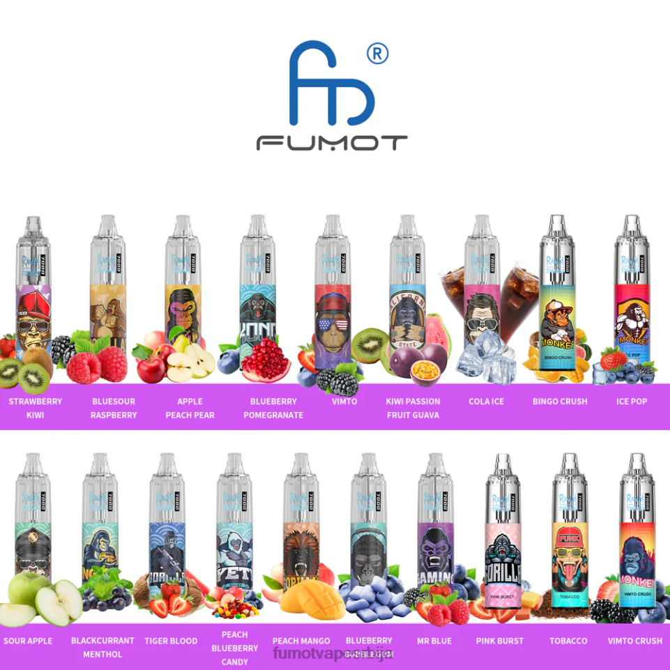 Fumot Tornado T0VLT545 вимто 7000 вапе оловка за једнократну употребу 0% - 14мл (1 комад) Fumot vape price