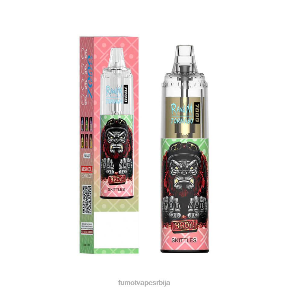 Fumot Tornado T0VLT61 ментол црне рибизле 14мл 7000 једнократна вапе оловка (1 комад) Fumot vape srbija