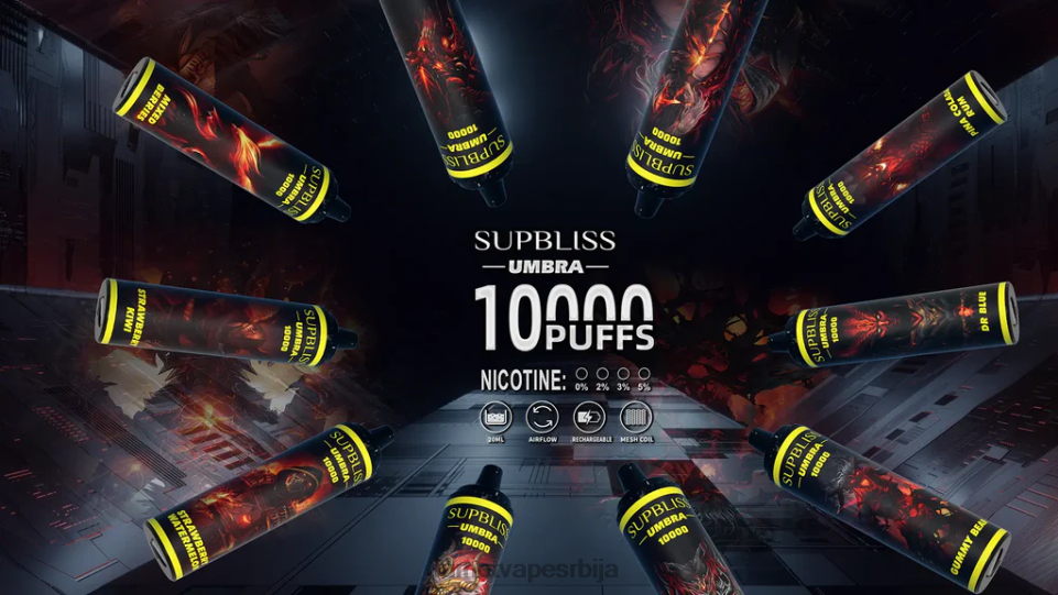 Fumot Supbliss Umbra T0VLT477 др. Плави 10000 (1 комад) једнократна вапе оловка - 20мл Fumot vape online shop