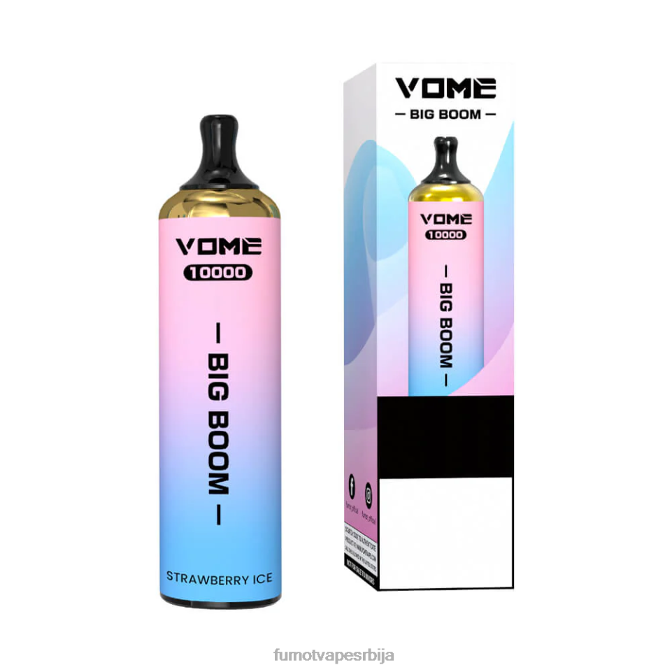 Fumot Vome Big Boom T0VLT448 цола Вапе оловка за једнократну употребу 10000 - 20мл (1 комад) Fumot tech